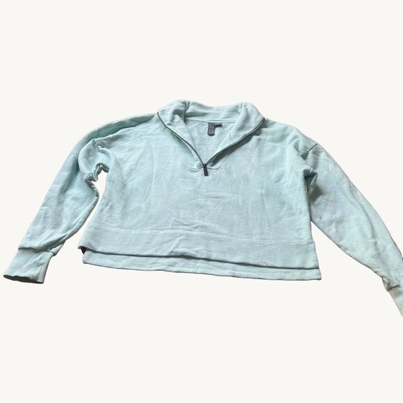 Sweaty Betty Size XS Pearl Blue Nestle Up Half Zip Pullover Sweatshirt - Picture 2 of 16
